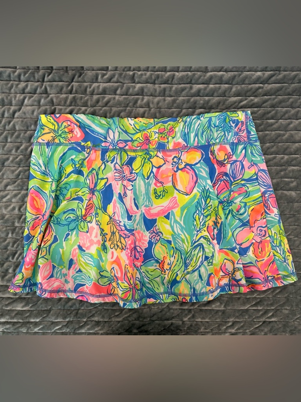 Lilly Pulitzer Neon Floral Active Skort in Blue, Pink & Green